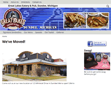 Tablet Screenshot of greatlakeseateryandpub.net